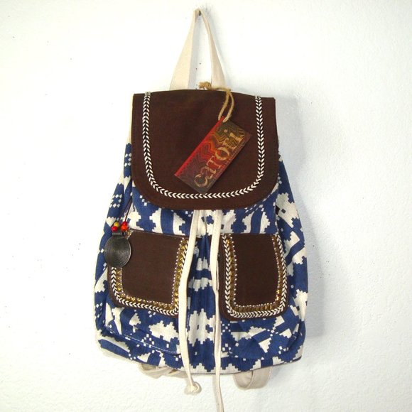 NEW! CATORI Sand N Sun Boho Southwest Embroidered Embellished Backpack
